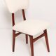 Beech wood armchair in cherry colour with cream boucle fabric - 20th century, Europe, 1960.