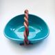 Vintage studio art pottery candy bowl by Alexandre De Wemmel, Belgium, 1950s.
