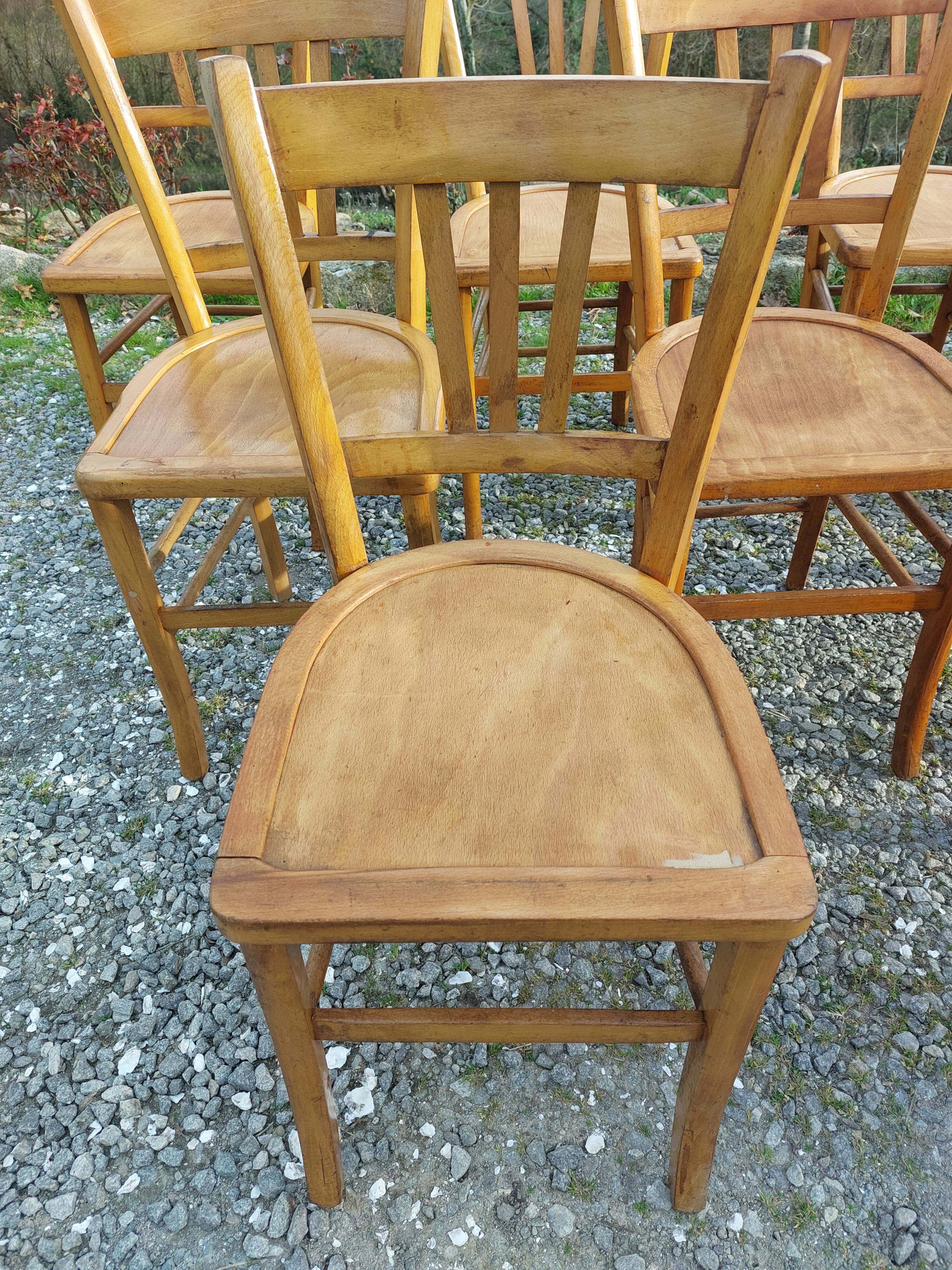 9 wooden bistro chairs, Luterma style