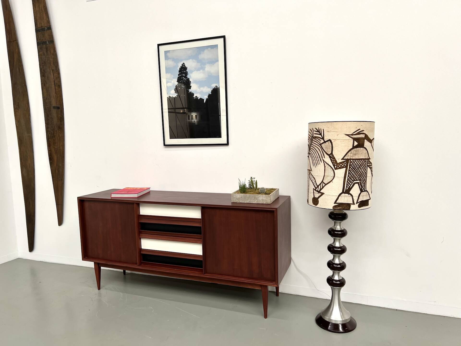 Modernist aluminum floor lamp