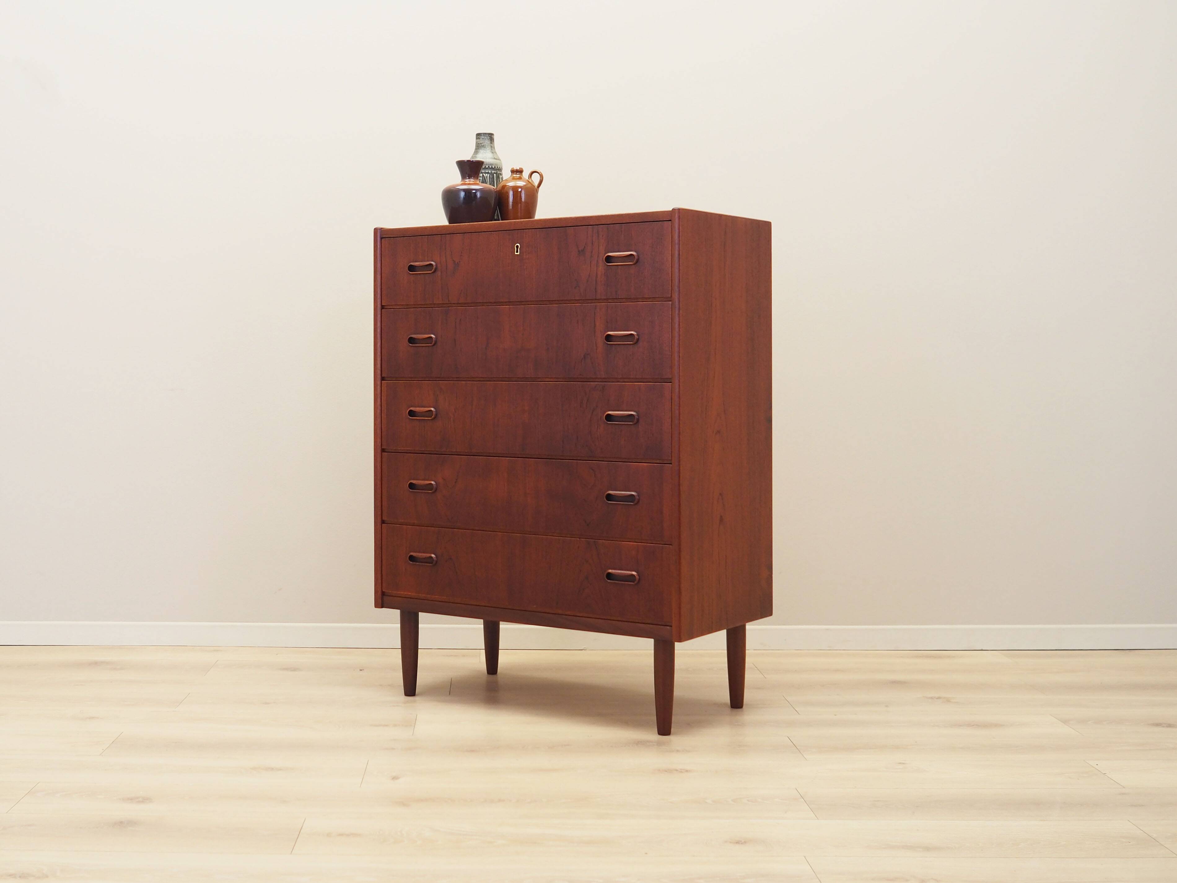 Teak chest of drawers, Danish design, 1970s, production: Denmark