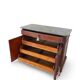 Commode Umbertino en acajou et noyer, 19e siècle.