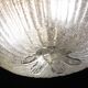 Italian Transparent Murano Glass Ceiling with Flower