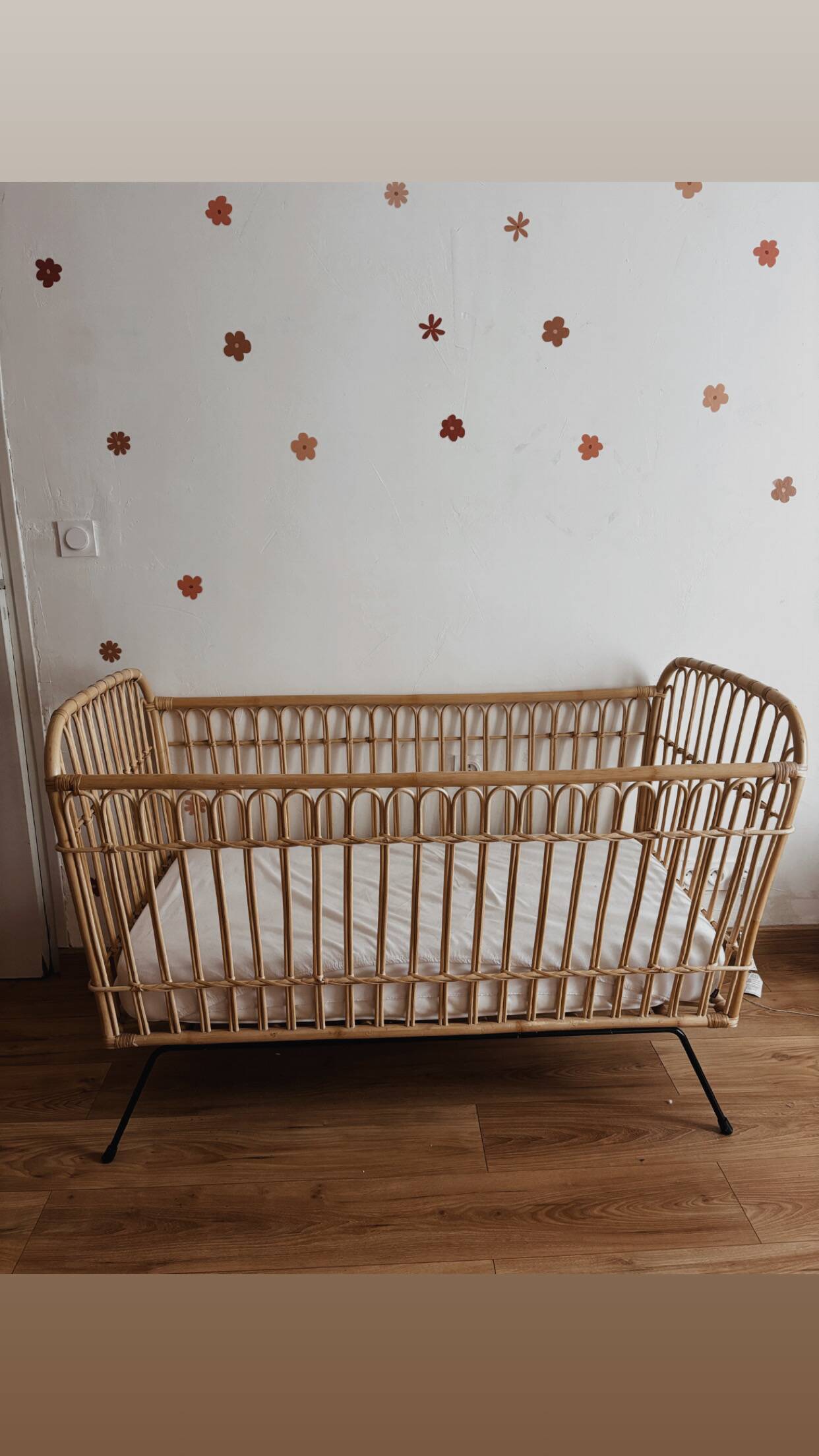 Handmade Saudaura rattan children's bed – Zara Home mattress included.