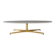 Coffee table by Michel Kin for Arflex in marble and brass