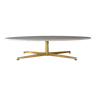 Table basse de Michel Kin pour Arflex en marbre et laiton