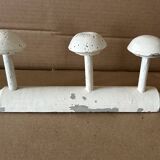 Antique wooden wall-mounted coat rack