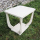 Old white wooden peestal table in art deco style