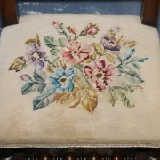 Victorian Floral Tapestry Dining Chairs, England, Set of 6