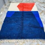 Handmade wool Berber carpet size 150 x 250 cm