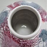 Vase west germany ceramic with projected decoration design 70s
