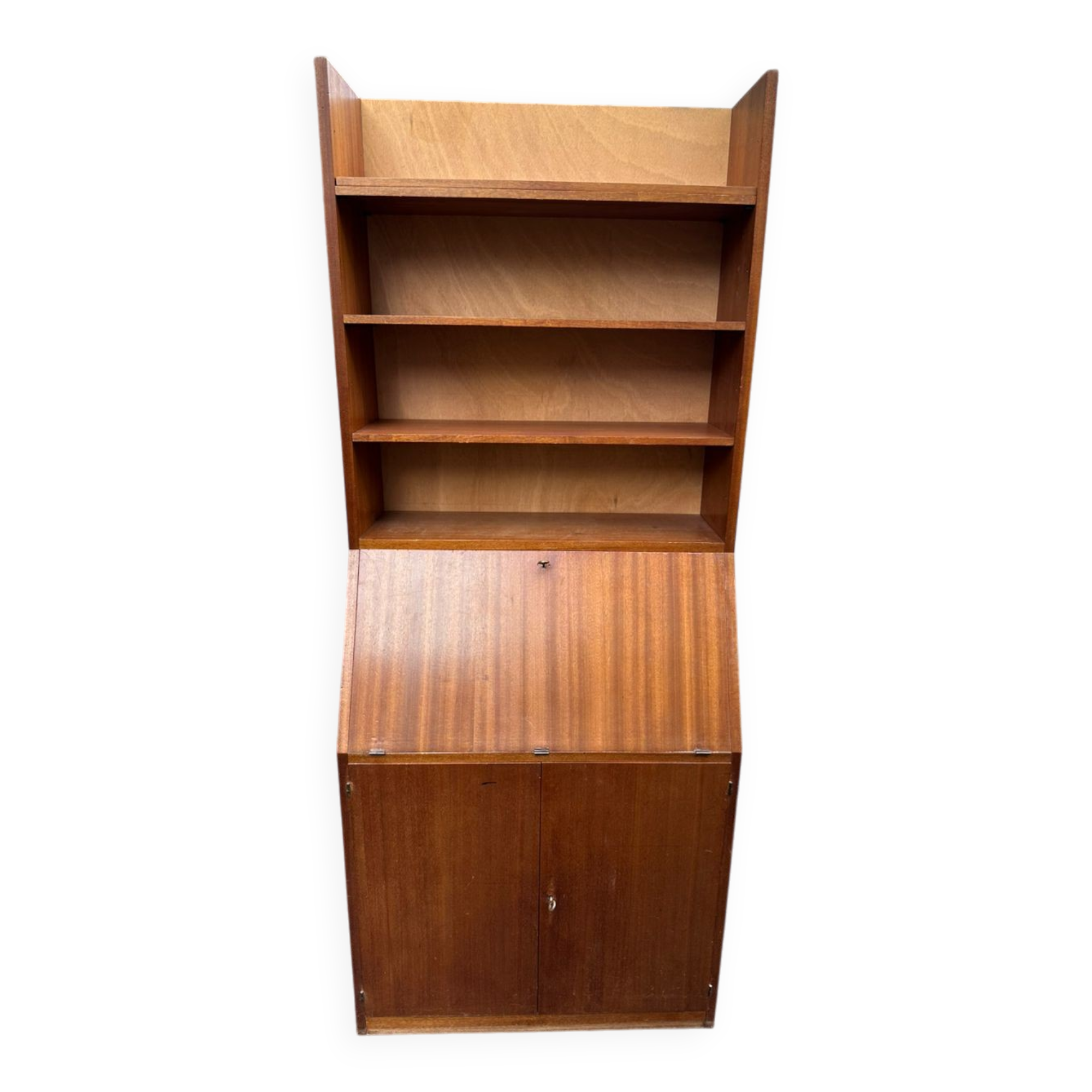 Secrétaire scandinave vintage en chêne 1950