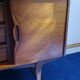 60s teak row, two sliding doors