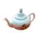 Old porcelain teapot with floral decoration