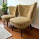 Set of 2 vintage cocktail chairs / single seats / armchairs