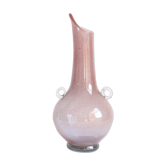Vase en verre Rose Pulegoso avec oreilles, années 1960