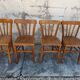 Série de 4 chaises de bistrot Luterma 1950