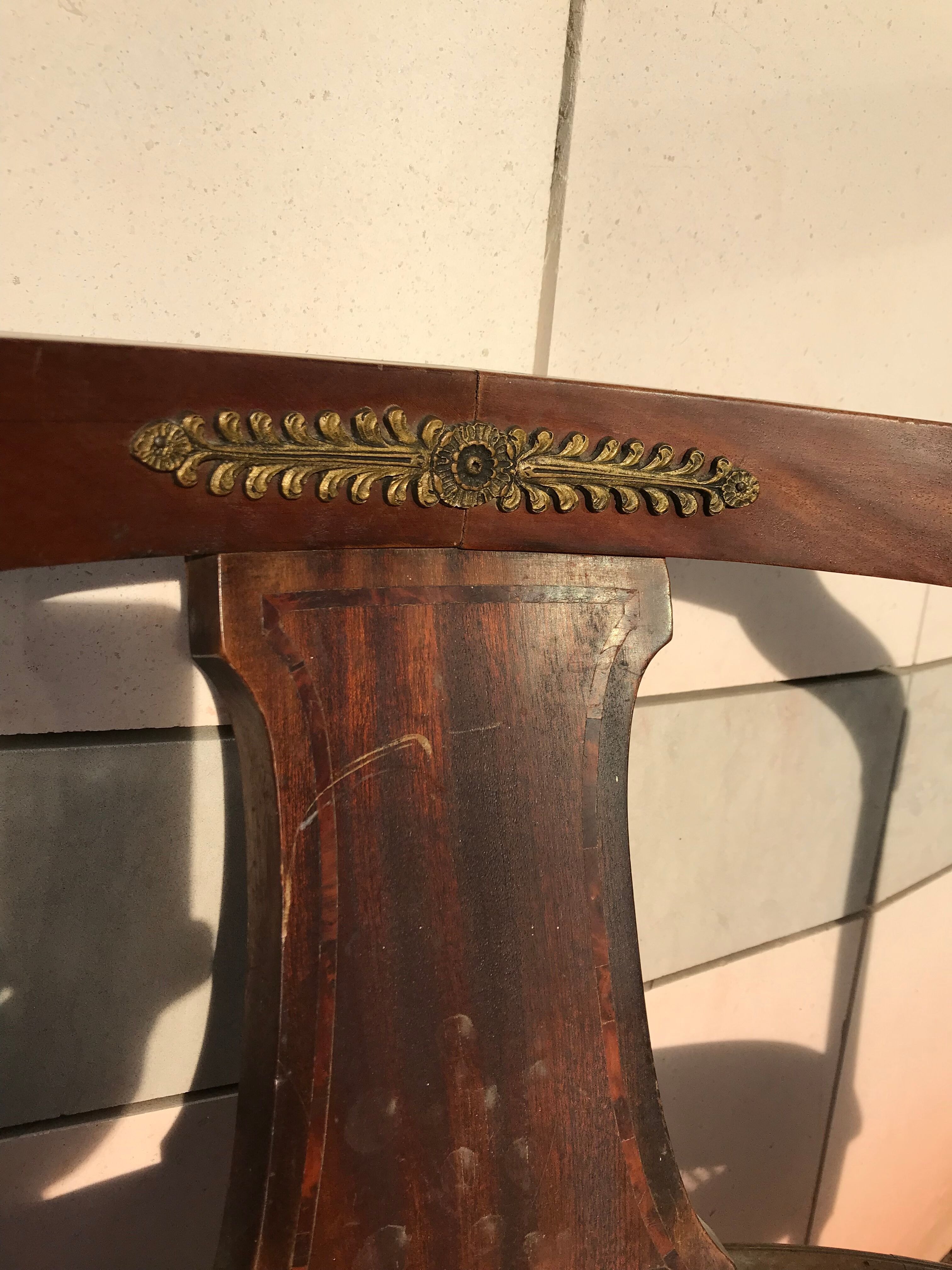 Cane empire armchair