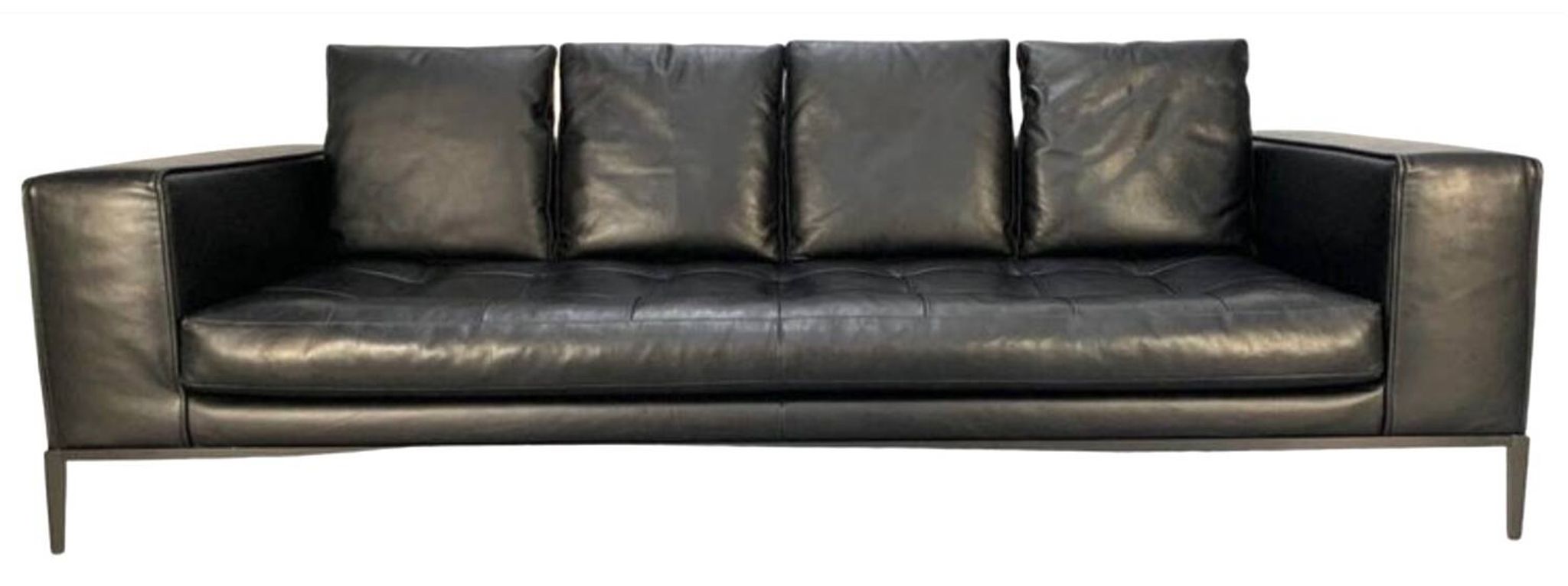 High-end 3-seater leather sofa