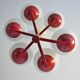Ceiling chandelier Vintage design lamp from the 60s/70s space age