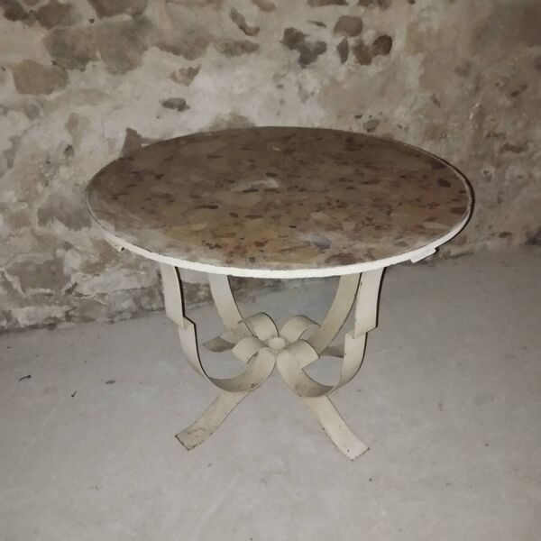 Guéridon table d'appoint art déco marbre
