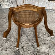 Chaise ancienne style louis xv merisier + assise cannée vintage