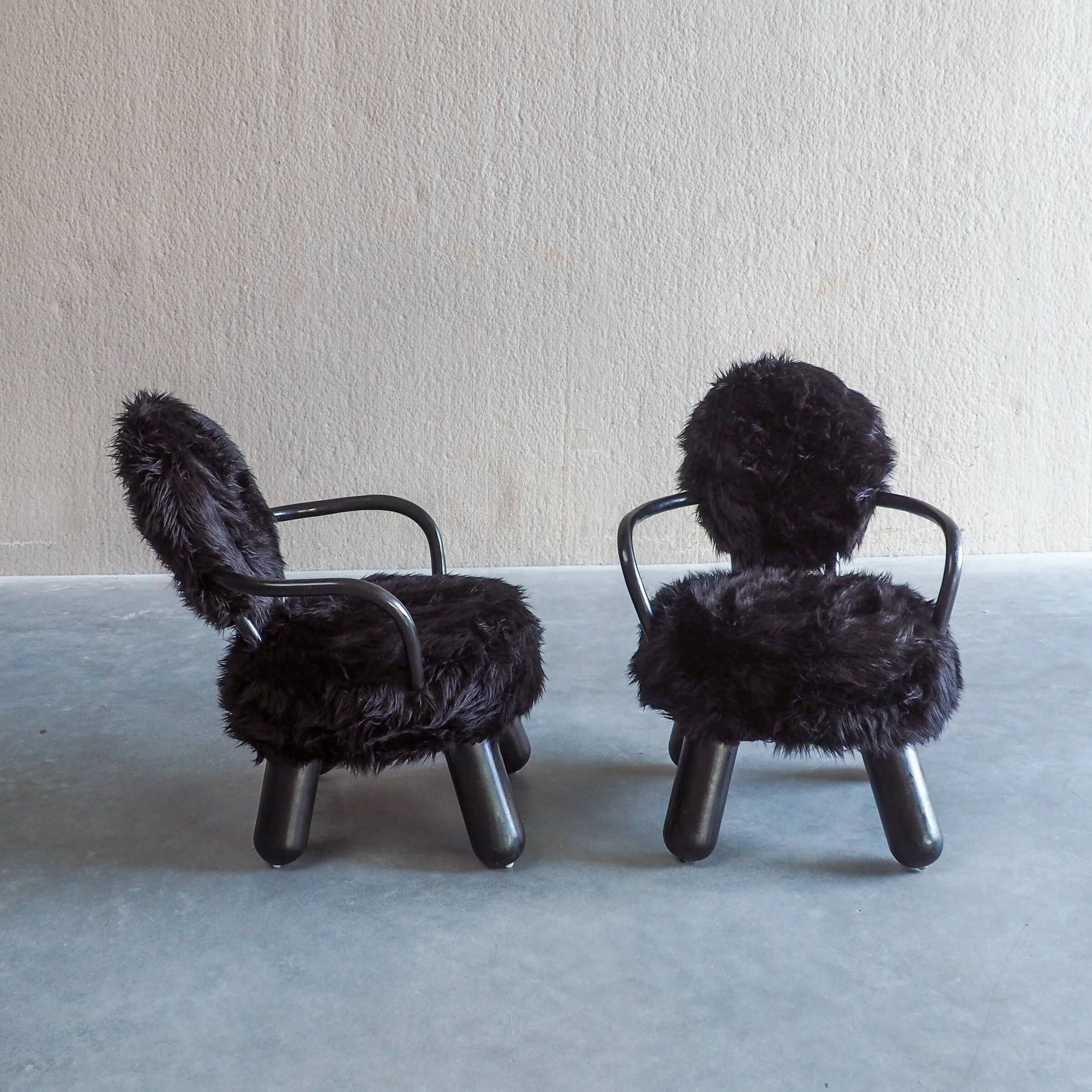 Pair of limited edition lounge chairs by Olivier De Schrijver for Ode’s Design