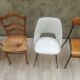 Lot de 6 chaises vintages depareillées