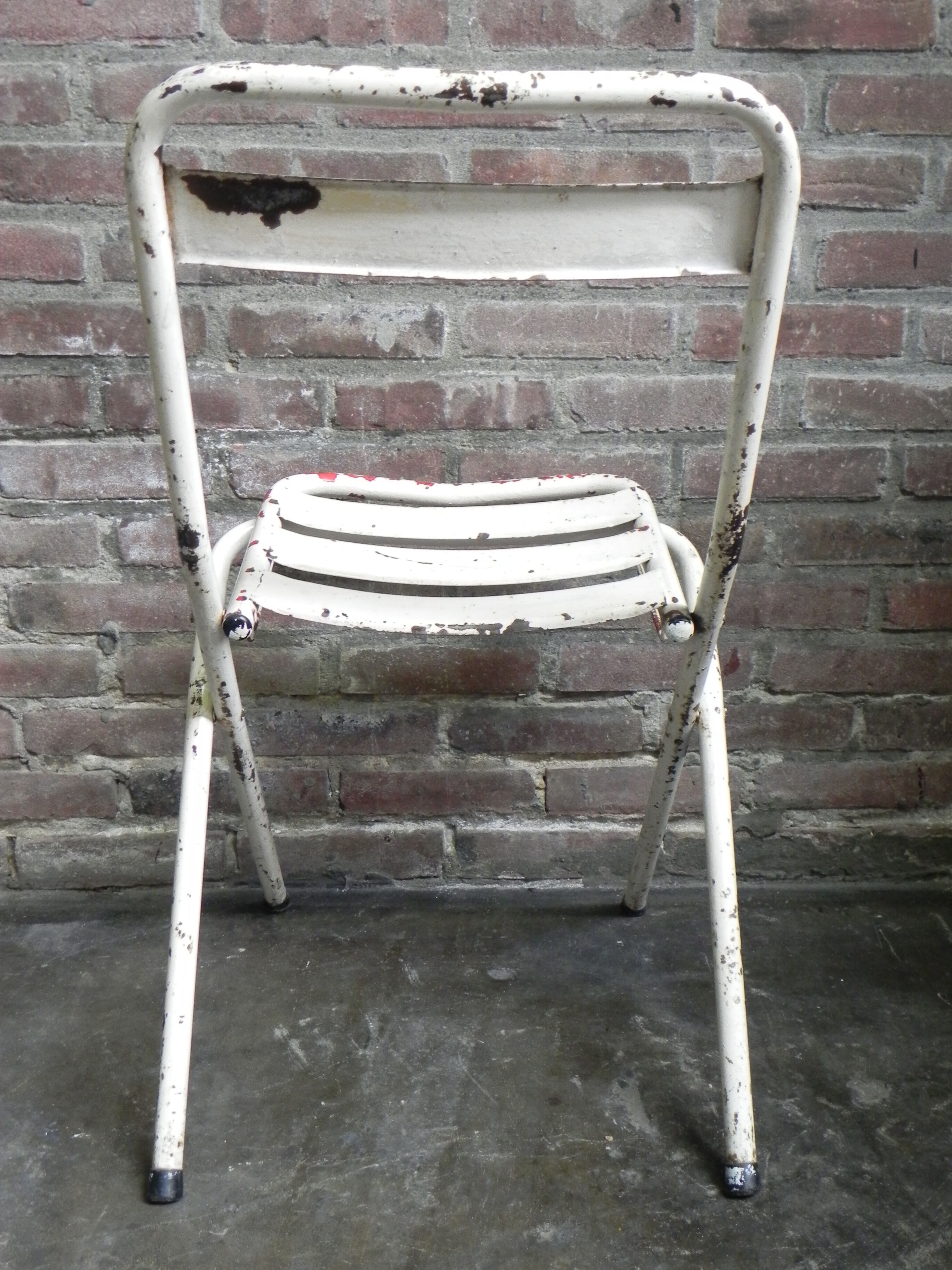 Industrial steel folding chair