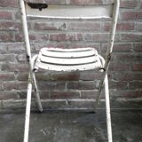 Chaise pliante en acier industriel