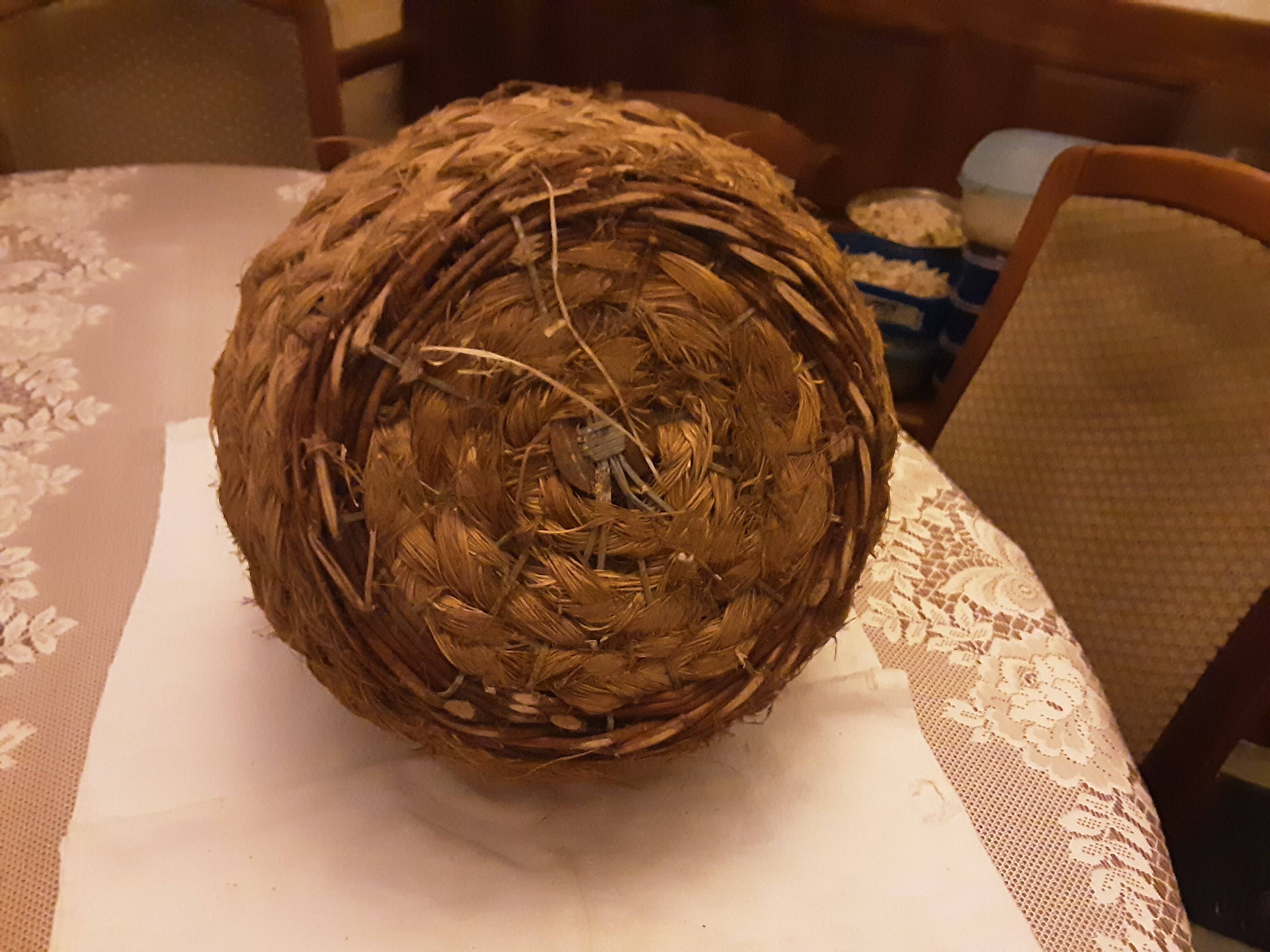 Dame jeanne glass and braided rope
