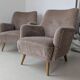 Paire de fauteuils cosy, vintage 1960