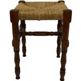 Vintage stool side table design brutalist design 60's oak