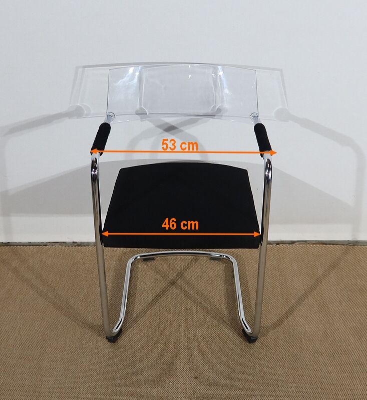 Office chair in chromed metal – xxth