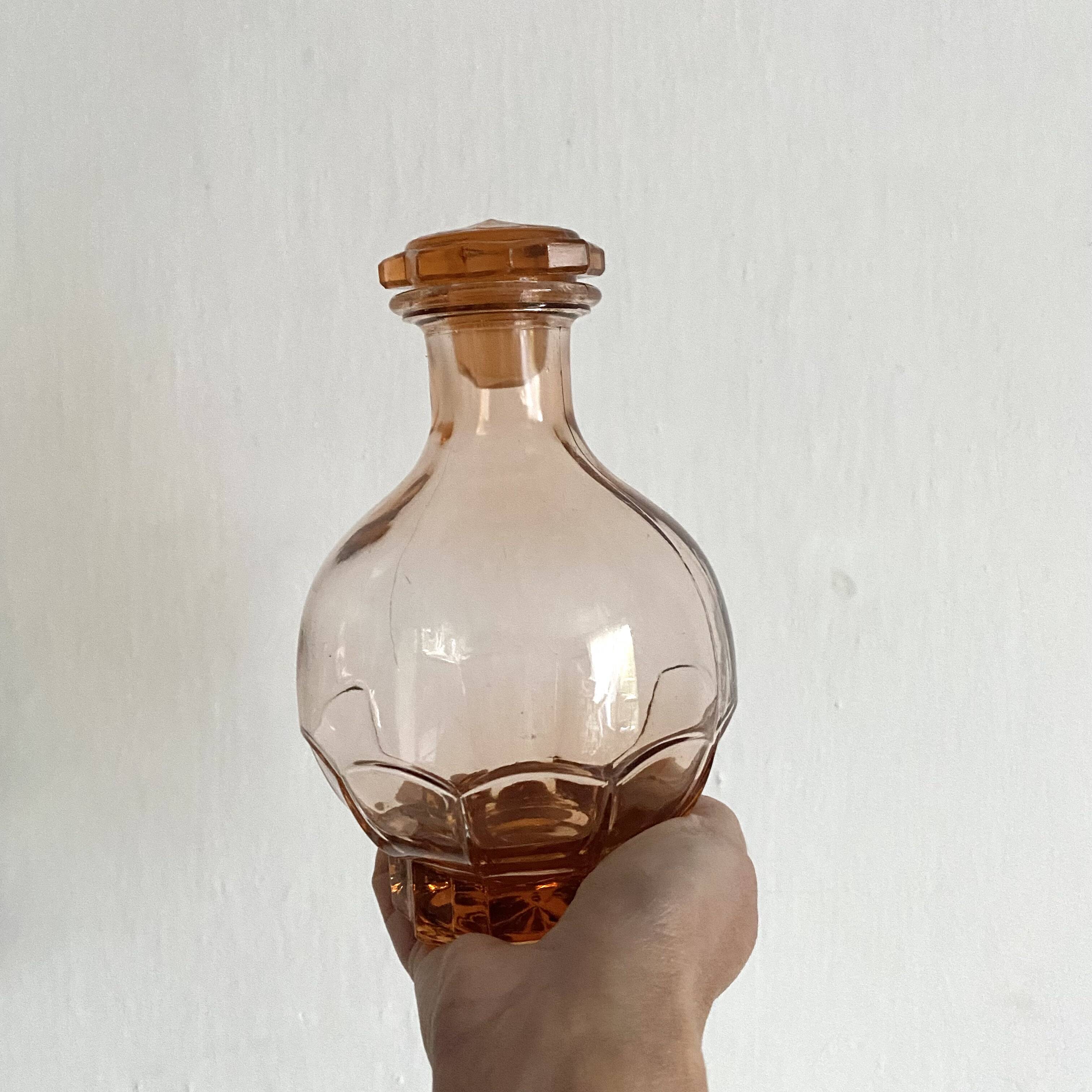 1950s pink glass carafes