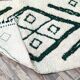Handmade traditional beni ourain rug with green patterns 150/250 cm