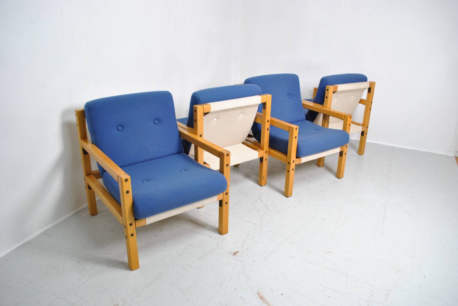 4 Flototto armchairs 1970