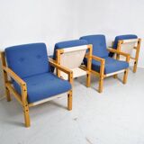 4 Flototto armchairs 1970