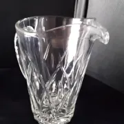 Water carafe, jug, pressed moulded glass pitcher.