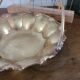 Fluted basket in copper brass