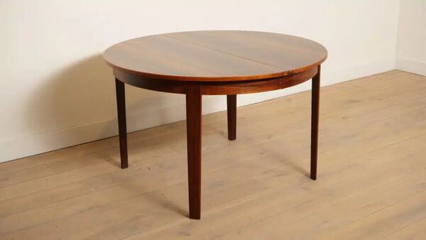 Table à manger ronde vintage   extensible   Bois de rose
