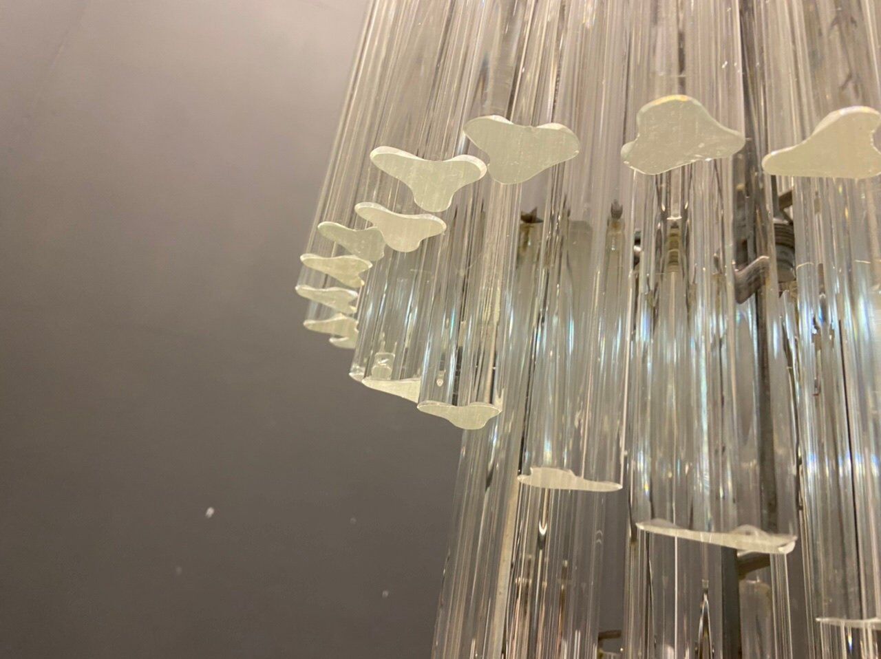 Italian murano prism spiral chandelier