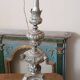 Antique Silver Metal Chandelier, Lamp