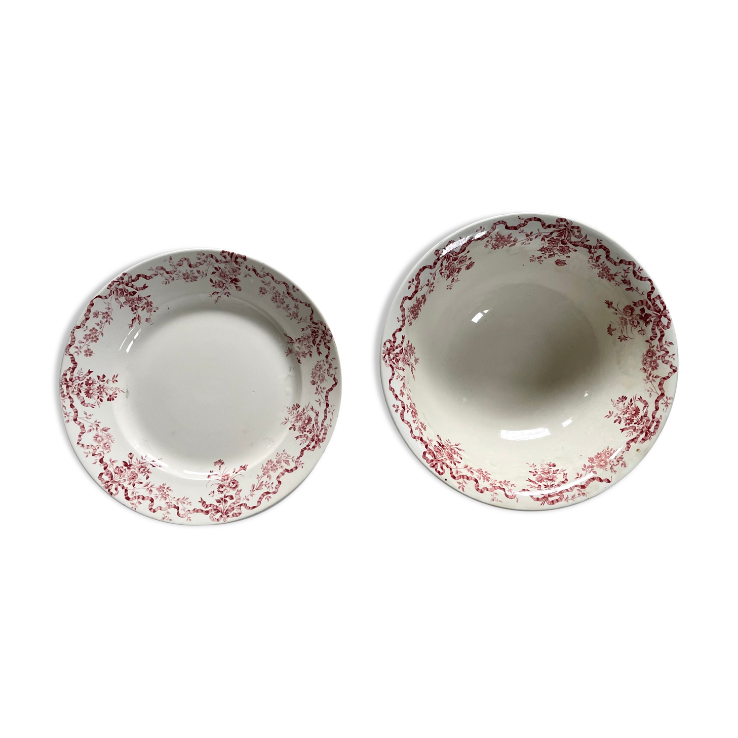 Two ceramic dishes from Longwy