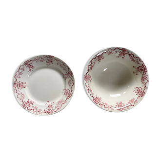 Deux plats en céramique de Longwy
