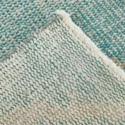 Teal Green Turkish Vintage Rug, Persian Style Living Room Carpet, 222x321Cm
