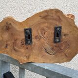 Brutalist coat rack in elm wood