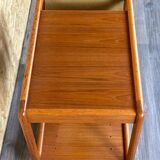 60s 70s teak table side table newspaper stand Danish Design Denmark