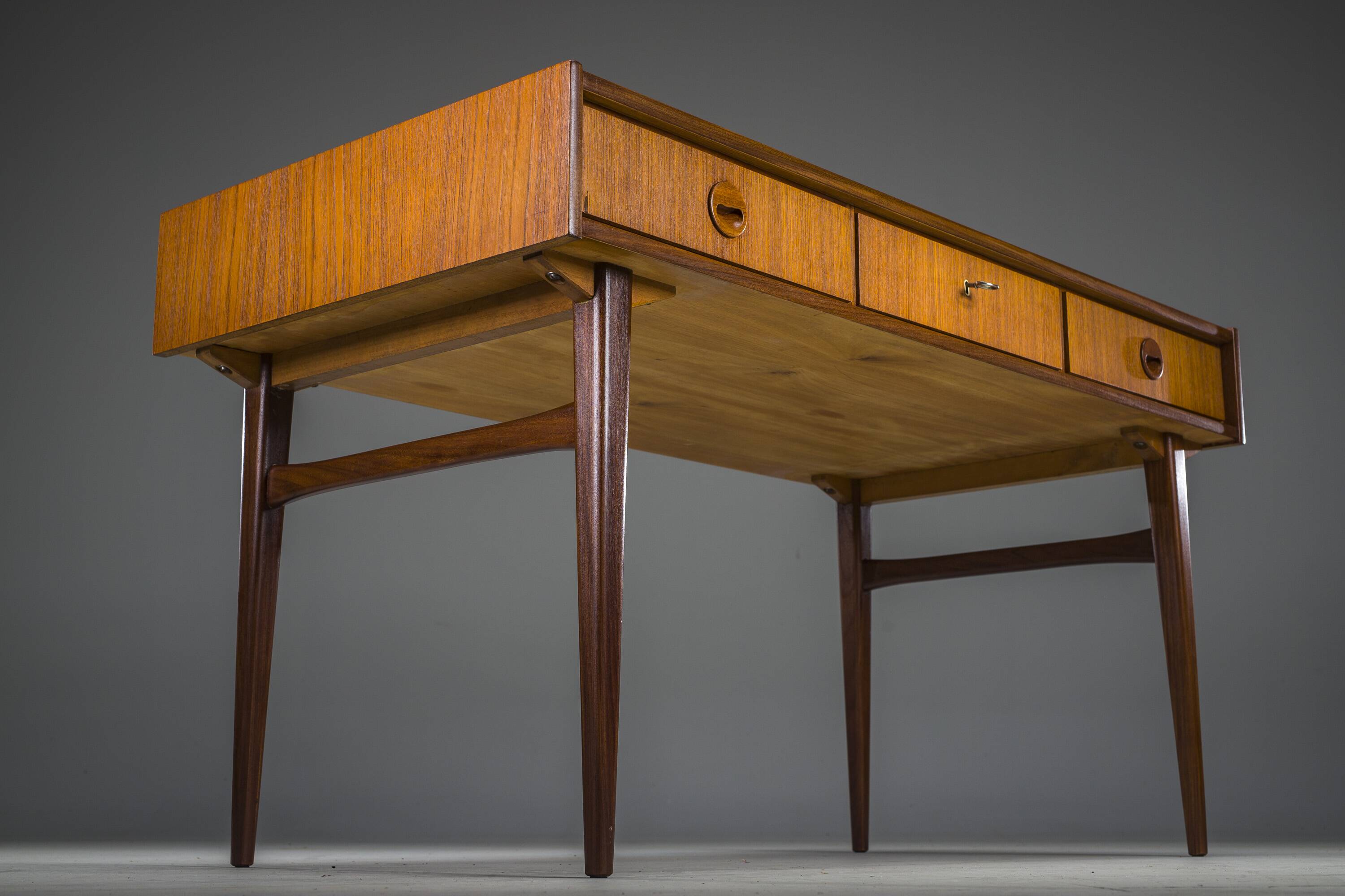 Mid-Century Teak Desk attributed to Bartels Works, 1960s