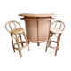 Rattan bar with two stools